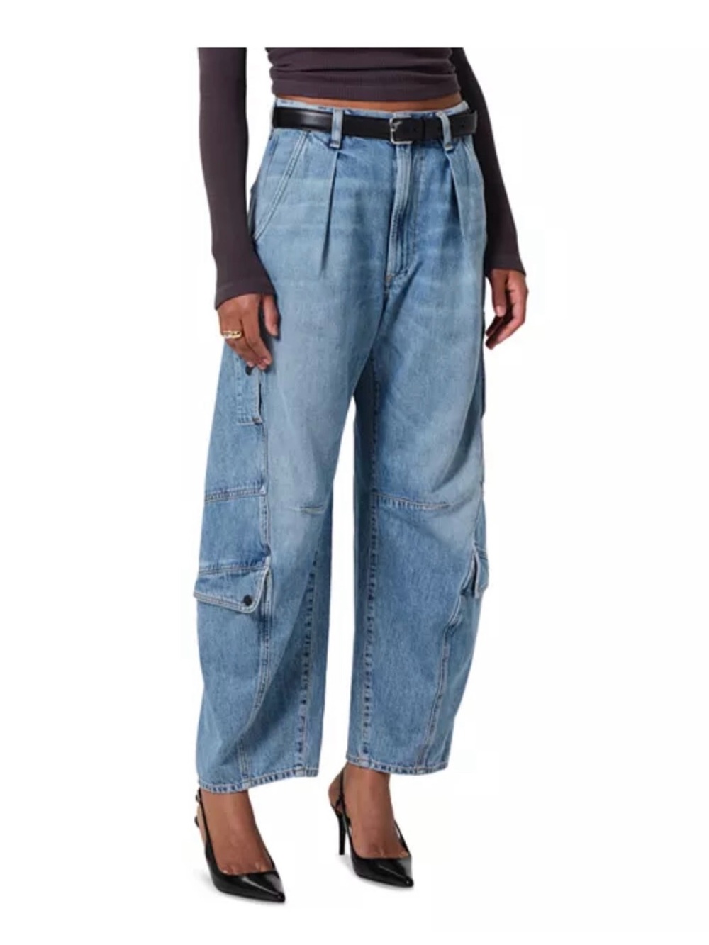 Citizens of Humanity Flight Pant Cargo Denim Jeans in Light Blue